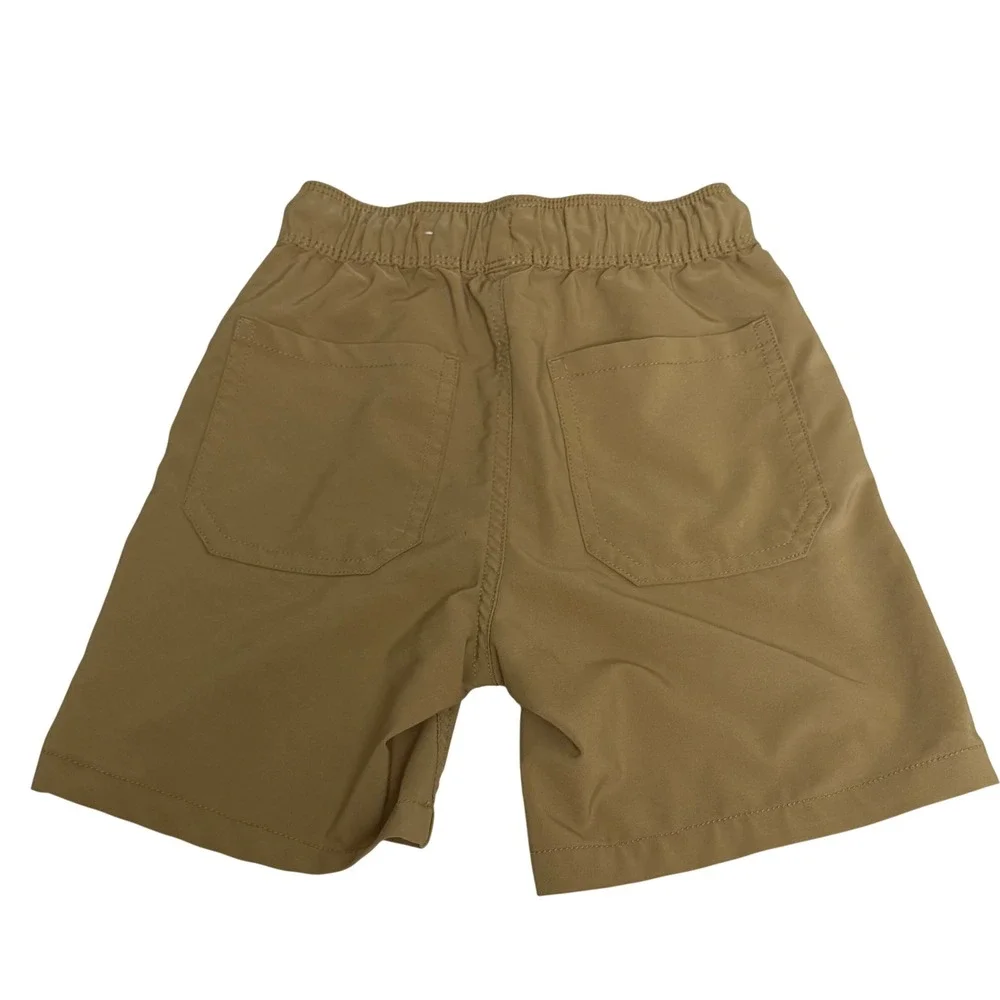 The Childrens Place Boys Khaki Brown Pull On Stretch Shorts 5T Elastic Waist